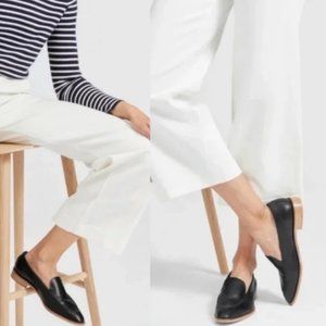 EVERLANE Black The Modern Point Italian Leather Slip-On Pointed-Toe Loafer 10